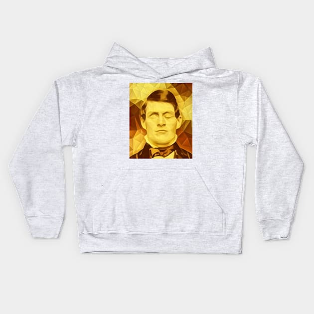 Phineas Gage Golden Portrait | Phineas Gage Artwork 9 Kids Hoodie by JustLit